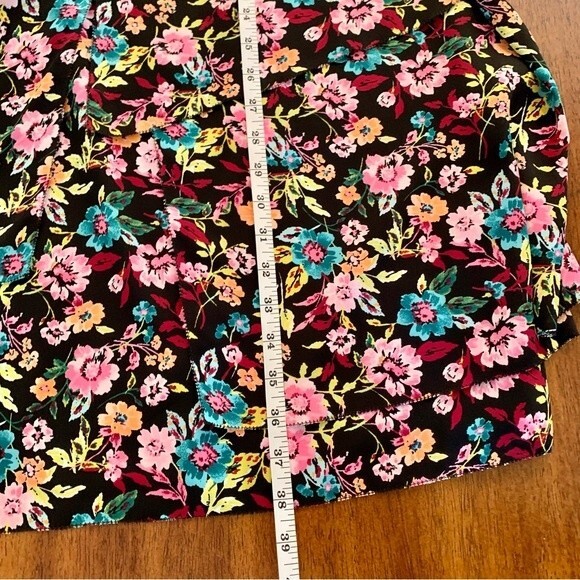 Banana Republic Colorful Floral Flowy Tiered Dress With Tie At Waist Medium - Picture 12 of 13